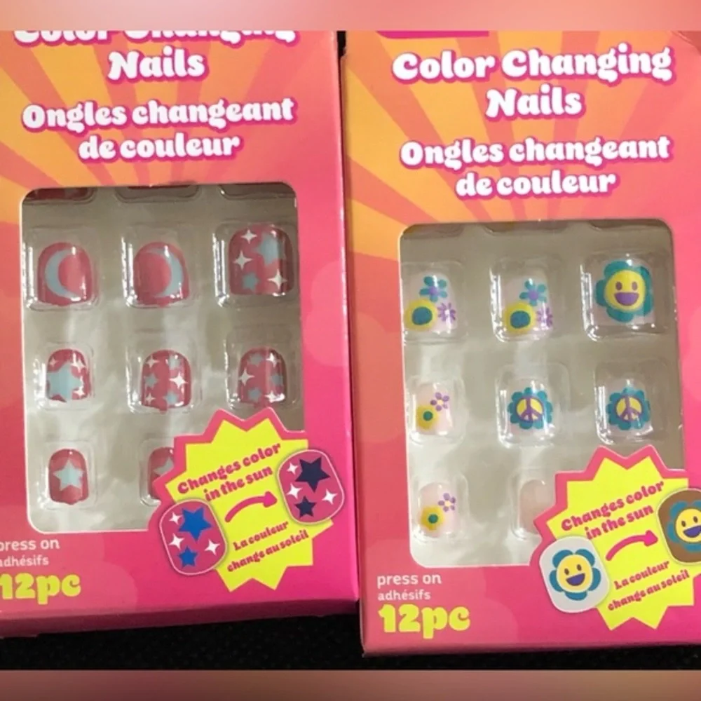 24piece color changing‎ press on nails new